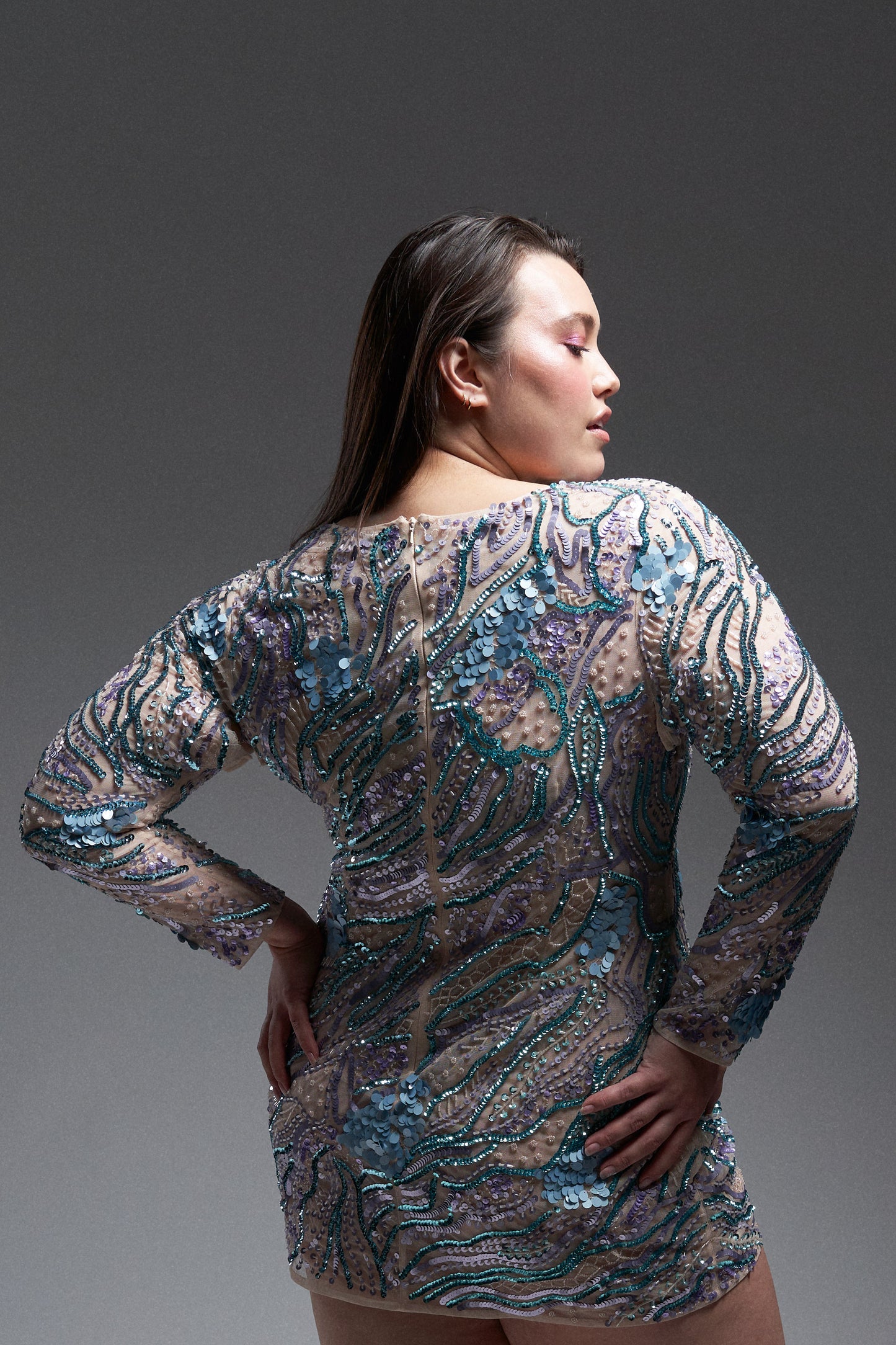 RaeVynn Aquarius Mesh Bodycon Dress