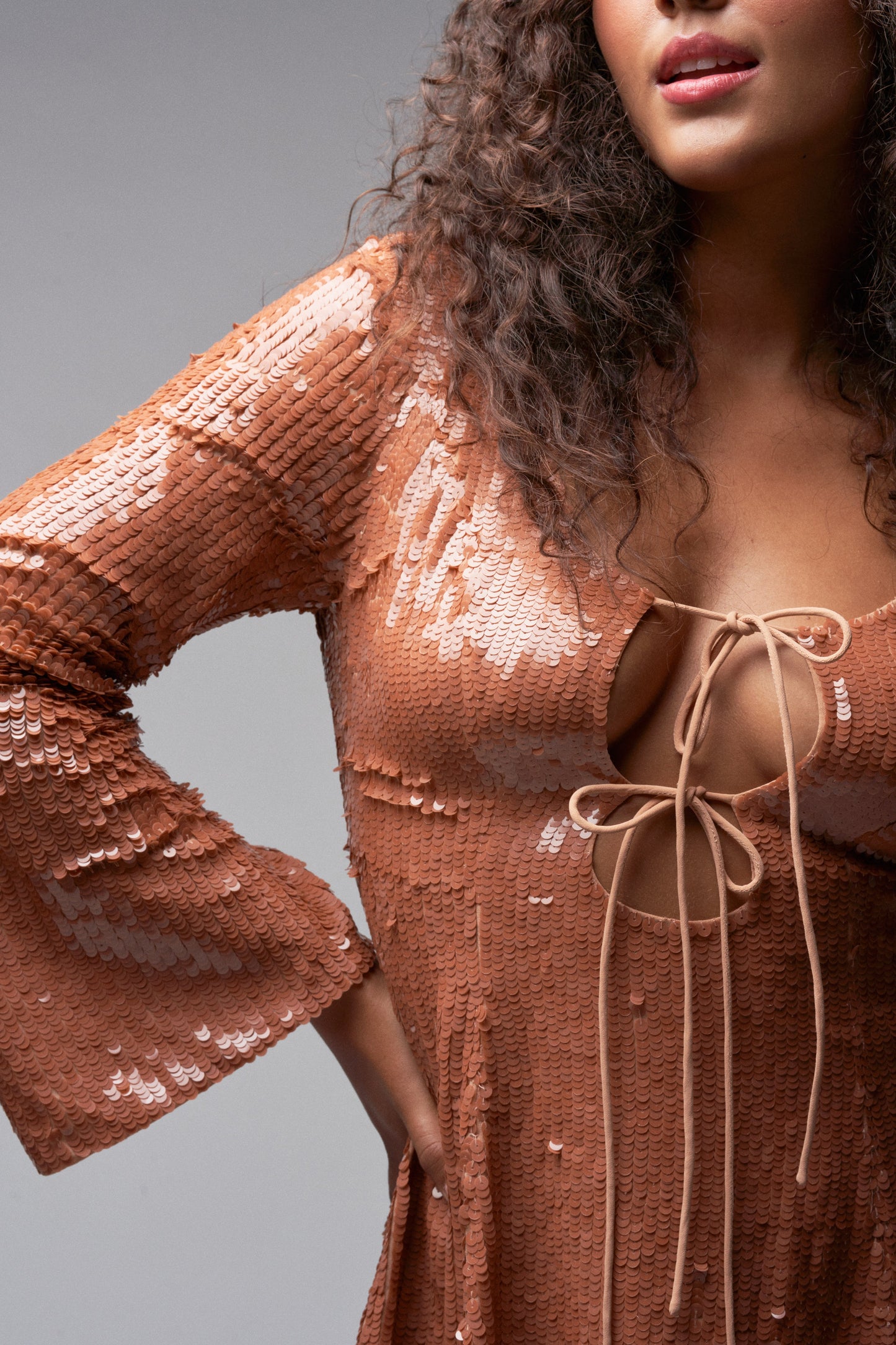 RaeVynn Caramel Harlow Dress