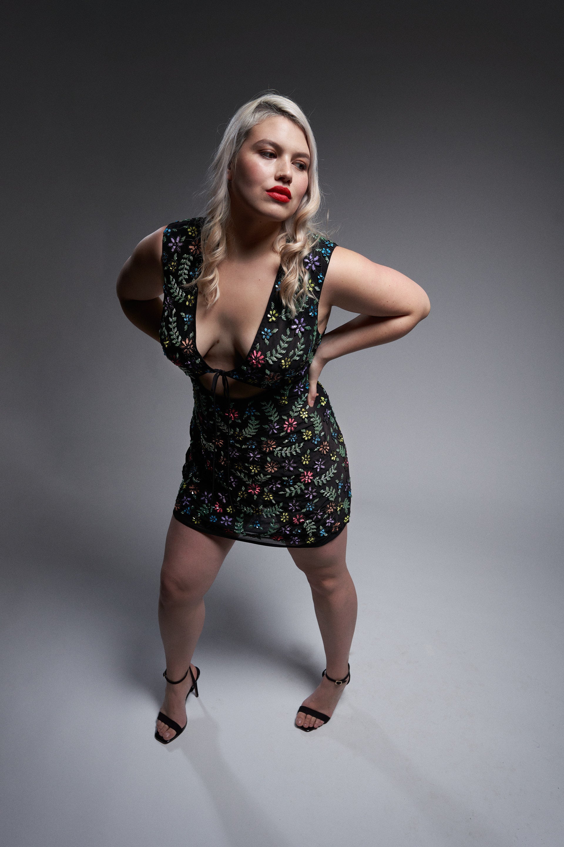 curve cut out dress Ava Curve Illusion Mini Dress