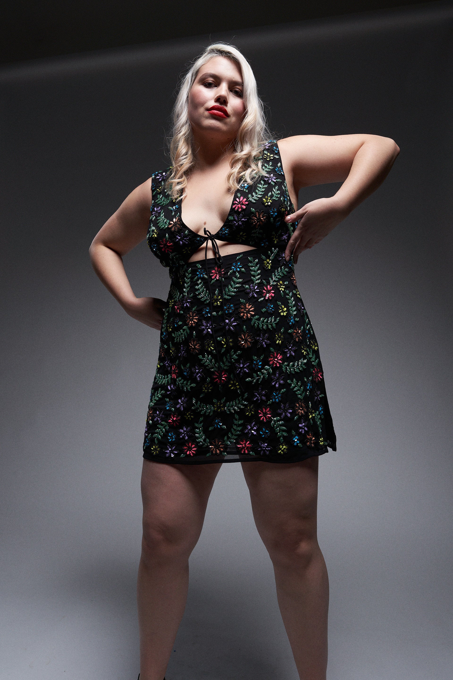 curve cut out dress Billie Curve Cut-Out Dress RaeVynn